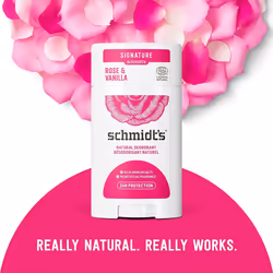 Schmidt's Rose and Vanilla Natural Deodorant Stick for Odour Protection and Wetness Relief 75 g