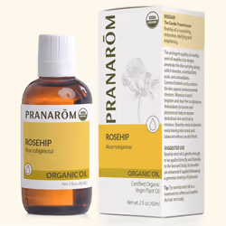 Pranarom - USDA Certified Organic Cold-Pressed Rosehip Virgin Plant Oil - 2 fl oz Glass Bottle - for Anti-Aging  Helps Acne S ...