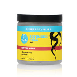 Curls Blueberry Bliss Extended Hold Gel - 8 oz  Flake-Free Strong Hold Curly Hair Gel for Styling Type 4 Hair  No Dryness or Stiffness  Humidity Prote