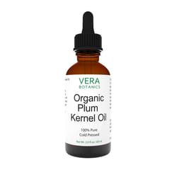 Vera Botanics ORGANIC PLUM KERNEL OIL 100% Pure & Natural  Unrefined  Cold-Pressed For Face  Dry Skin  Nails  Lips  Body & Hair - Reduce Hair Breakage