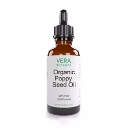 Vera Botanics ORGANIC POPPY SEED OIL 100% Pure & Natural Unrefined Cold-Pressed For Face Dry Skin Nails Lips Body & Hai ...