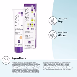 Andalou Naturals Perfecting BB Beauty Balm Natural Tint SPF 30, 2 Ounce