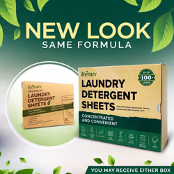 Renuv Laundry Detergent Sheets up to 100 Loads - Sustainable  Biodegradable & Liquidless Strips  50 Sheets