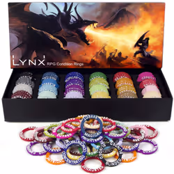 DND Miniatures condition Markers - 96 Rings to Track 24 Different Status & Spell Effects for RPgDND Minis Like Dungeons and D ...