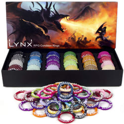DND Miniatures condition Markers - 96 Rings to Track 24 Different Status & Spell Effects for RPgDND Minis Like Dungeons and Dragons 5th Edition & Path