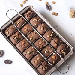 Good Dee's Brownie Pan with Dividers Non Stick Baking Pan Sets Carbon Steel Bakeware Tray with Grips for Oven Baking 18 Pr ...