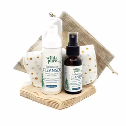 Wild Pure OntheGo Pack 2 Piece Set pH Balanced MicrobiomeFriendly Sensitive Formula for Face Hands Body Below the Belt