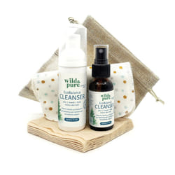 Wild  Pure  OntheGo Pack 2 Piece Set  pH Balanced  MicrobiomeFriendly  Sensitive Formula for Face Hands Body  Below the Belt