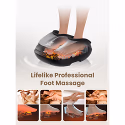 Bob and Brad Lite Foot Massager with Heat, Shiatsu Feet Massager for Plantar Fasciitis,Electric Foot Massagers Deep Kneading, Compression,Circulation-