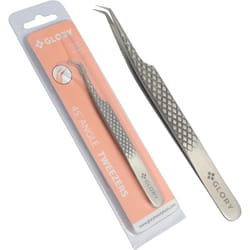 45 Degree Fiber Tips Lash Tweezers for Volume Extensions NonSlip Ultimate Diamond Grip Precision Lash Tweezers
