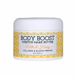 Body Boost Milk & Honey Stretch Mark Butter- Safe for Pregnancy and Nursing- Repair Stretch Marks and Scars- Paraben  Phenoxy ...