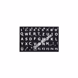 German Large Lettering Upper CASE Black Background Keyboard Sticker for Computers Keyboards