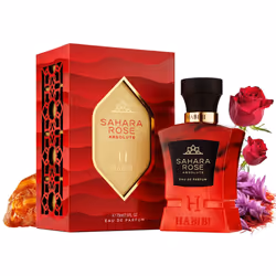 H HABIBI Sahara Rose Absolute Arabian Perfume for Men & Women - Sweet  Spicy  Musky Rose Perfume - With Notes of Sandalwood  White Musk & Amber Perfum