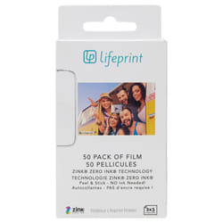Lifeprint 50 pack of film for Lifeprint Augmented Reality Photo AND Video Printer. 2x3 Zero Ink sticky backed film