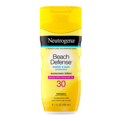 Neutrogena Beach Defense Sunscreen Lotion SPF 30, 198 ml (6.7 fl oz), Water + Sun Protection