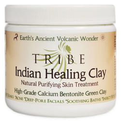 TRIBE  Calcium Bentonite Indian Healing Clay  100 Natural Desert Sourced  Deep Pore Facial Cleanser Detoxify Body Face Hair  Purify Skin  16oz