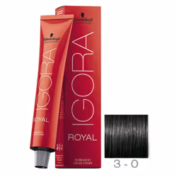 Schwarzkopf Professional Igora Royal Permanent Color Creme  3-0  Dark Brown  60 Gram