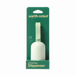 Earth Rated Poop Bag Dispenser with 15 Bags, Hanging trash bag holder, Green, Outdoor