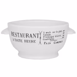 Pillivuyt Brasserie Eared Onion Soup Bowl 15 Ounce Capacity