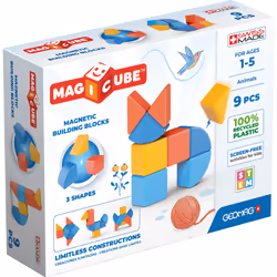 Geomag MagiCube 3 Shapes Recycled Animals