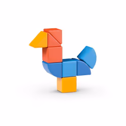 Geomag MagiCube Shapes Recycled Animals