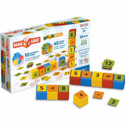 Geomag - Magicube Math Building Recycled Clips, 256, White