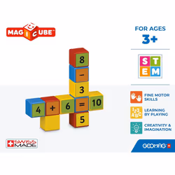 Geomag - Magicube Math Building Recycled Clips, 256, White