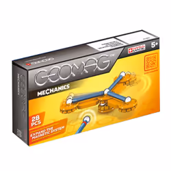 Geomag Mechanics M0 28 pcs, Neodymium magnet toy, 5 yr(s), Blue, Orange