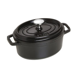 Staub Cast Iron 1-qt Oval Cocotte - Matte Black  Made in France