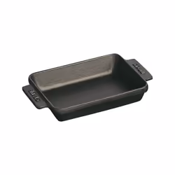 Staub Cast Iron 5.75-inch x 4.5-inch Mini Rectangular Baker - Matte Black Made in France