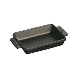 Staub Cast Iron 5.75-inch x 4.5-inch Mini Rectangular Baker - Matte Black  Made in France