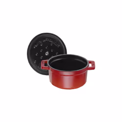 Staub Cast Iron 0.25-qt Mini Round Cocotte - Cherry  Made in France