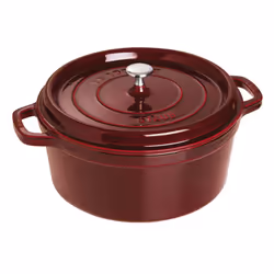 Staub Cast Iron 7-qt Round Cocotte - Grenadine  Made in France