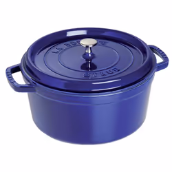 Staub Cast Iron 2.75-qt Round Cocotte - Dark Blue Made in France