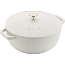 Staub Cast Iron Dutch Oven  3.75Qt  serves 3-4  Made in France  White