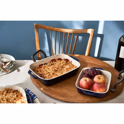 Staub Ceramic 2-pc Rectangular Baking Dish Set - Dark Blue