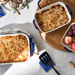 Staub Ceramic 2-pc Rectangular Baking Dish Set - Dark Blue