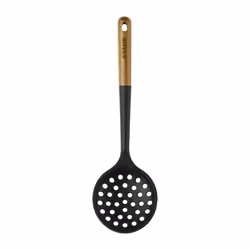 STAUB Skimmer Spoon  Perfect for Straining or Lifting Meat and Veggies from Broth  Durable BPAFree Matte Black Silicone  Safe f