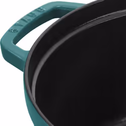 Staub Cast Iron 7-qt Round Cocotte - Turquoise