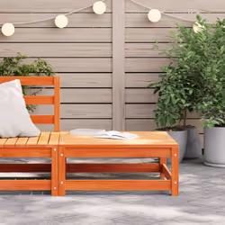 vidaXL Patio Footstool Wax Brown 276x276x118 Solid Wood Pine