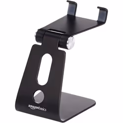 Amazon Basics Adjustable Cell Phone Stand, Single, Black