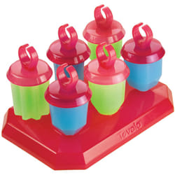 Tovolo Jewel Ring Ice Pop Molds  DripGuard Handle  125 Ounce Popsicles  Set of 6