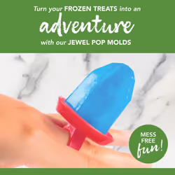 Tovolo Jewel Ring Ice Pop Molds  DripGuard Handle  125 Ounce Popsicles  Set of 6