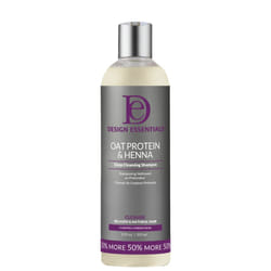 Design Essentials Oat Protein & Henna Deep cleansing Shampoo, to clarify, Strengthen, and Add Volume for All Hair Types, 12 Fl Oz