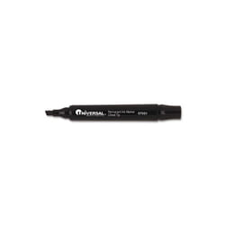 Universal 07051 Permanent Markers&, Chisel Tip&, Black&, 12-Pack