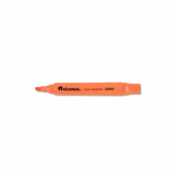 Universal 08863 Desk Highlighter- Chisel Tip- Fluorescent Orange- 12/Pk