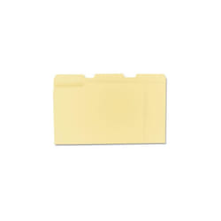 Universal 12113 File Folders- 1/3 Cut Assorted- One-Ply Top Tab- Letter- Manila- 100/Box
