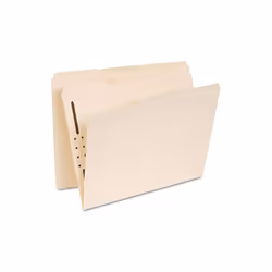Universal 13410 Manila Folders- 1 Fastener- 1/3 Tab- Letter- 50/Box