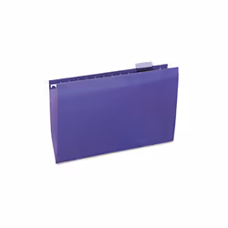 Universal 14220 Hanging File Folders- 1/5 Tab- 11 Point Stock- Legal- Violet- 25/Box