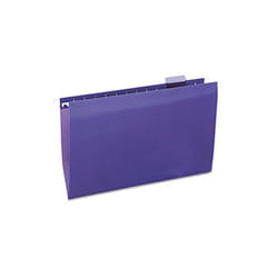 Universal 14220 Hanging File Folders- 1/5 Tab- 11 Point Stock- Legal- Violet- 25/Box